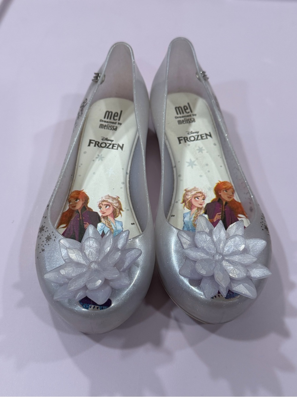 Mel dreamed by Mini Melissa Silver Jelly Shoes - Disney Frozen